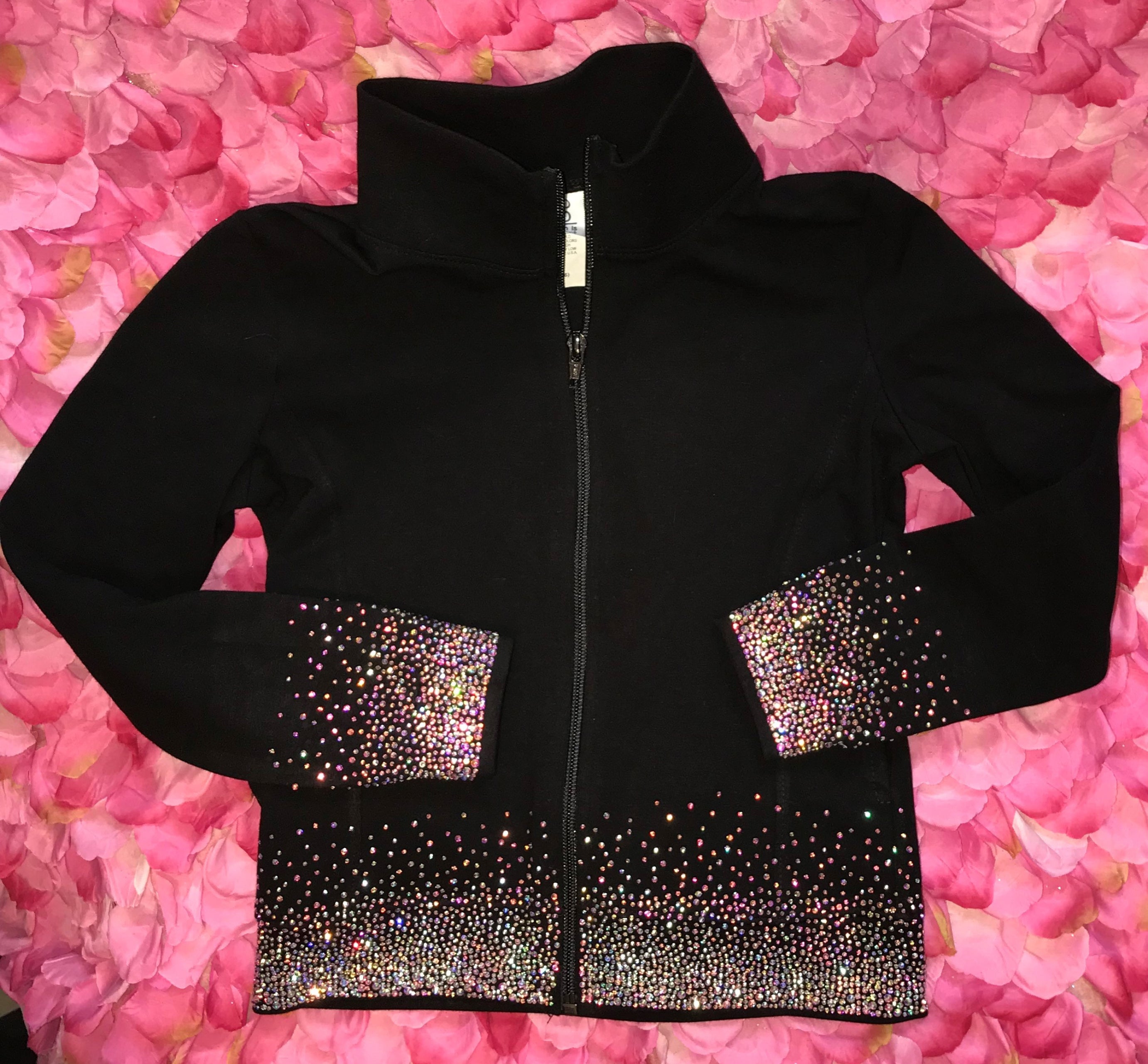 Ombre AB Rhinestone Cheer/Dance Jacket Dragon Bling