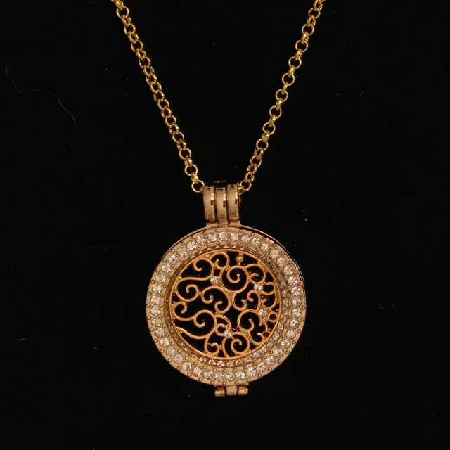 Interchangeable coin pendant on sale necklace