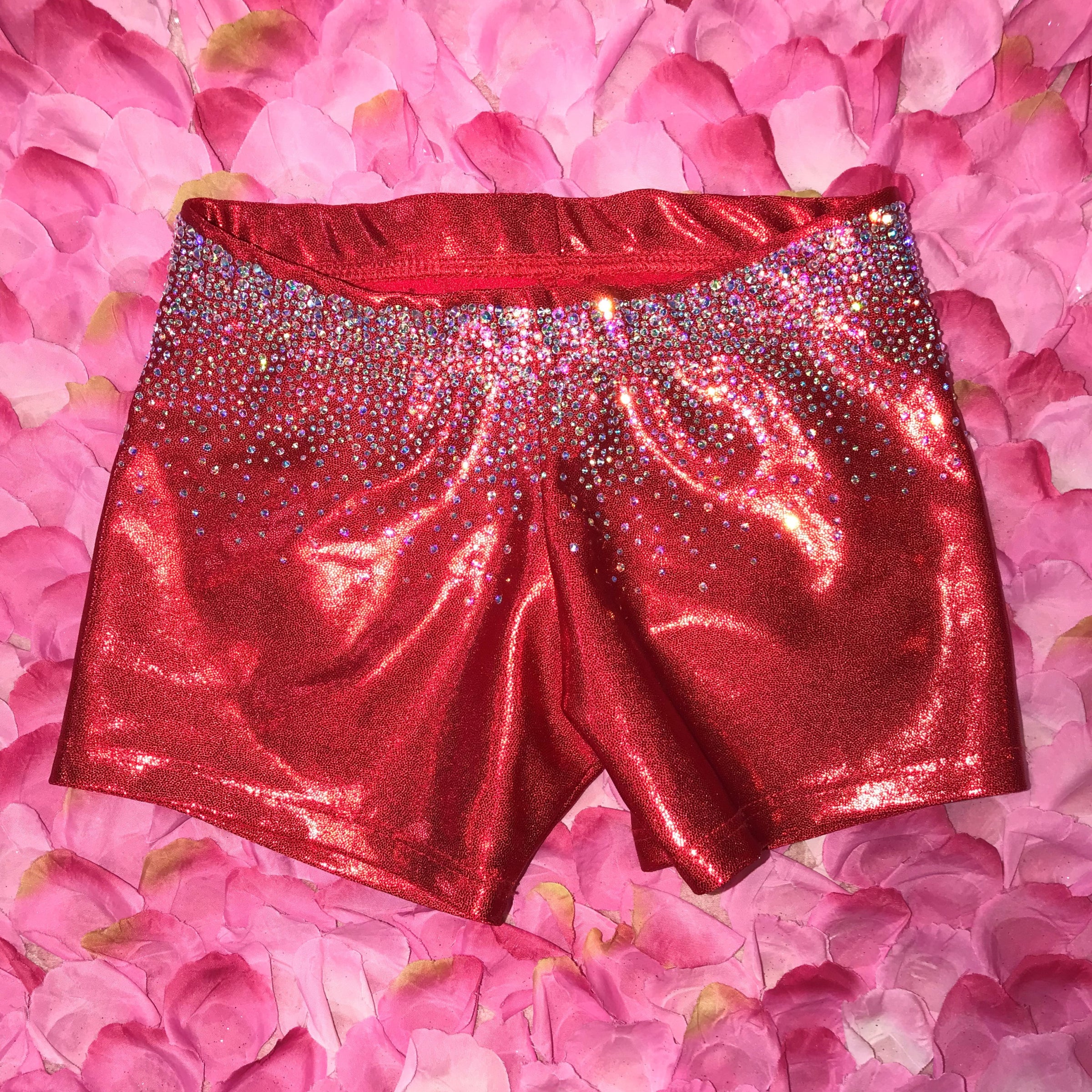 Red cheer shorts new arrivals