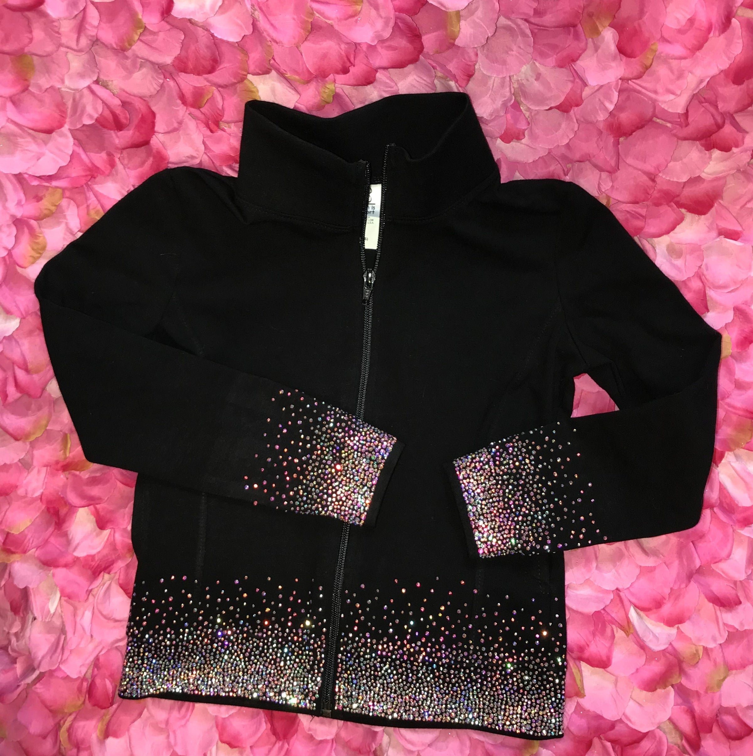 Ombre AB Rhinestone Cheer Dance Jacket Dragon Bling
