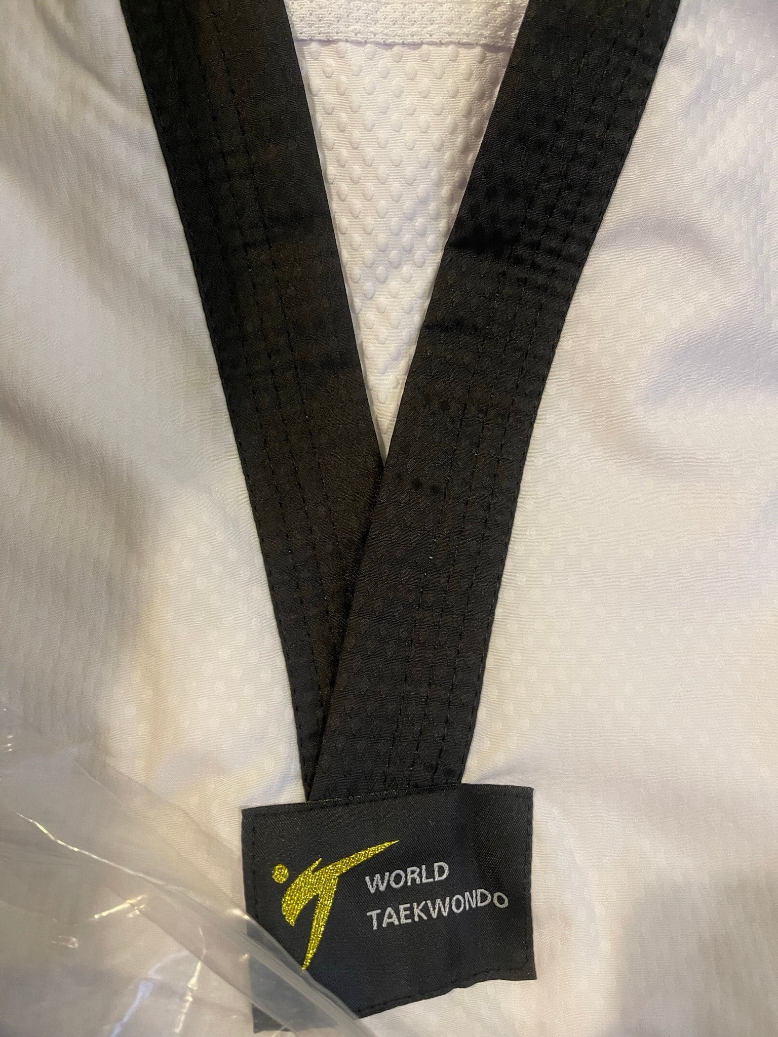 Taekwondo Premium Black Belt Uniform Dragon Bling